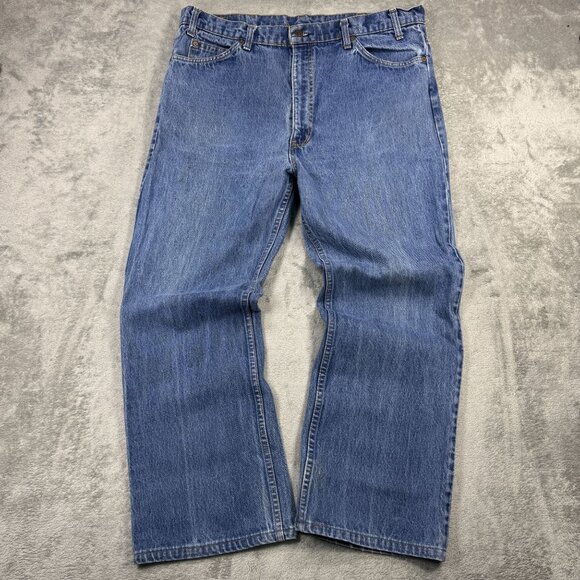Vintage LEVIS 20517 0217 Orange Tab 70s Mens Bootcut Denim Jeans Grunge Blue - Picture 3 of 6